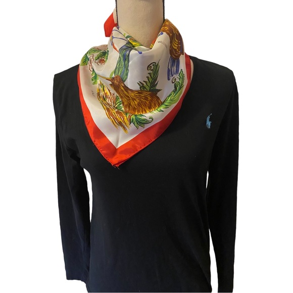 Bird and Flowers of New Zealand Womens Scarf - Picture 2 of 5